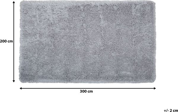 Beliani Χαλί Shaggy CIDE Ορθογώνιο, Γκρι, 200x300 cm