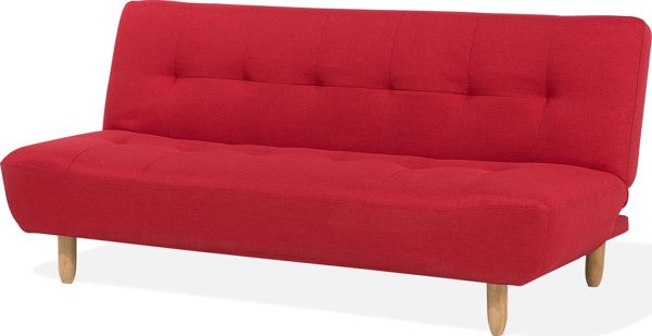 Beliani Αριστερός γωνιακός καναπές, κόκκινο ALSTEN 8083327 4260624111667