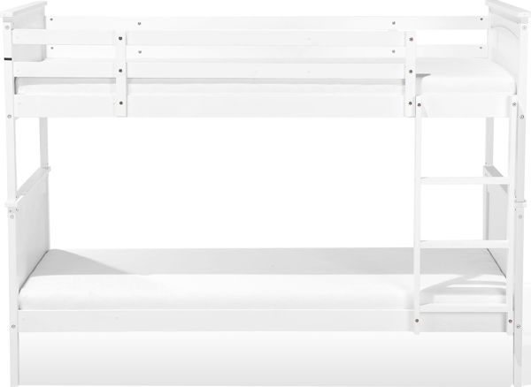 Beliani Κουκέτα ξύλινη 90 x 200 cm λευκή RADON