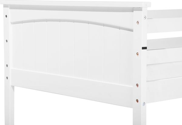 Beliani Κουκέτα ξύλινη 90 x 200 cm λευκή RADON
