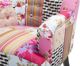 Πολυθρόνα Beliani Mandal Patchwork Πολύχρωμη Ύφασμα