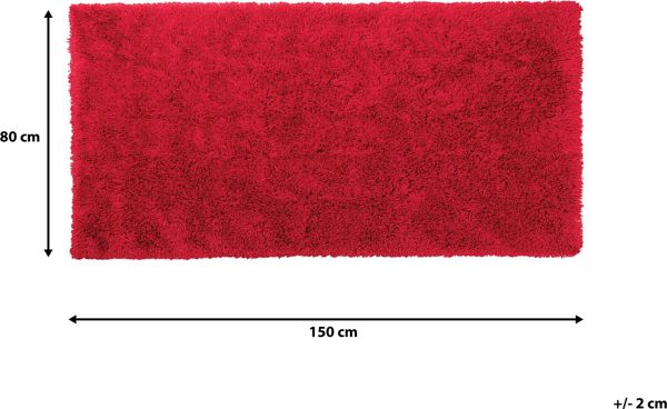 Χαλί Beliani Shaggy 80 x 150 cm κόκκινο CIDE 8034569 4251682221290