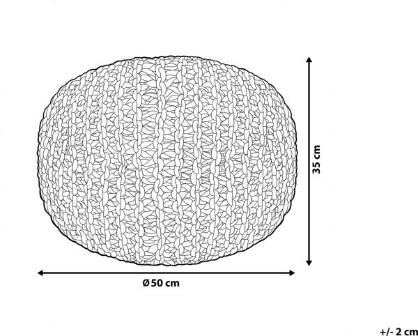 Πουφ Beliani 50 x 35 cm σιέλ CONRAD 8034471 4260580922390