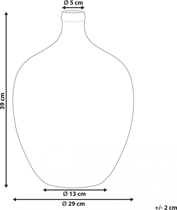 Γυάλινο βάζο Beliani 39 cm ροζ ROTI 11356199 4251682280471