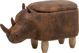 Beliani Animal πουφ με αποθήκευση, καφέ οικολογικό RHINO 8279360 4260602376149