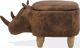 Beliani Animal πουφ με αποθήκευση, καφέ οικολογικό RHINO 8279360 4260602376149