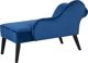 Beliani Αριστερή βελούδινη σεζλόνγκ μπλε BIARRITZ 8034717 4251682207973