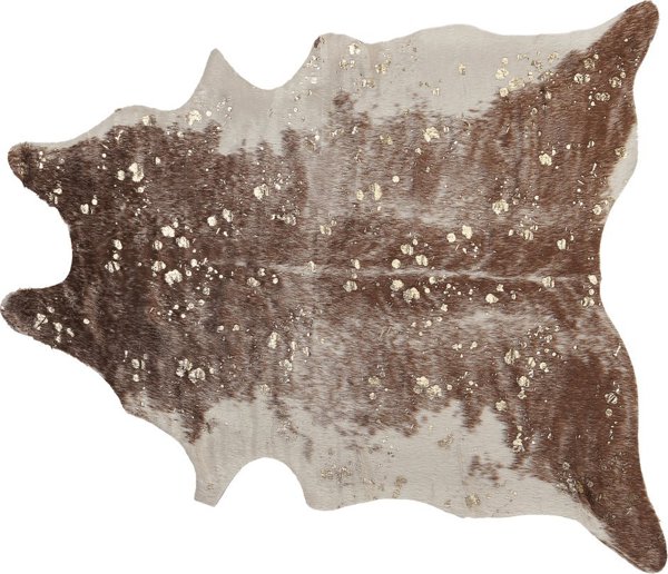 Μοκέτα Beliani οικολογικό δέρμα με μπαλώματα 130 x 170 cm καφέ με χρυσό BOGONG 11356164 4251682276511