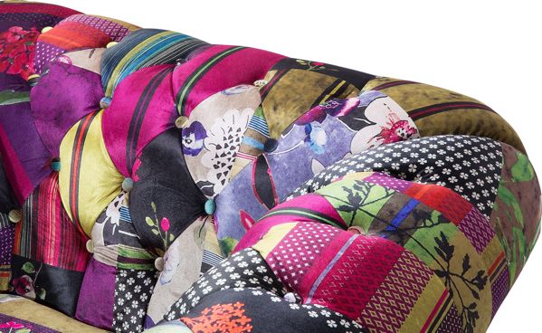Beliani Patchwork πολυθρόνα μωβ CHESTERFIELD 8083464 4260580921195