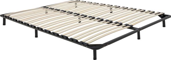 Beliani Σομιές BASIC 140x200 cm, Ατσάλινος Σκελετός με Ξύλινες Τάβλες, Βάση για Στρώμα 8034400