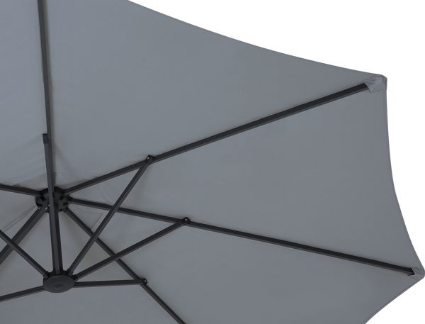 Ομπρέλα Κήπου Beliani Sibilla Διπλή, Γκρι, 270 x 460 cm