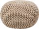 Beliani Pouf 50 x 35 cm μπεζ CONRAD 8279355 4260580923502