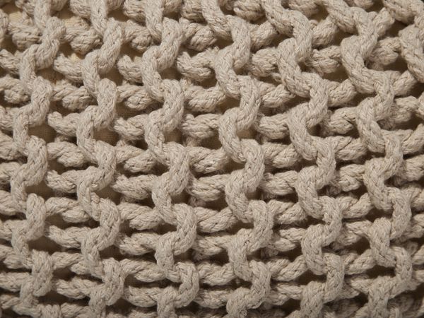 Beliani Pouf 50 x 35 cm μπεζ CONRAD 8279355 4260580923502