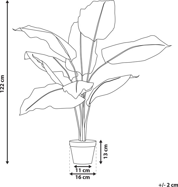 Beliani Τεχνητό φυτό σε γλάστρα 122 cm DIEFFENBACHIA 8130297 4251682243605
