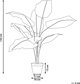 Beliani Τεχνητό φυτό σε γλάστρα 122 cm DIEFFENBACHIA 8130297 4251682243605