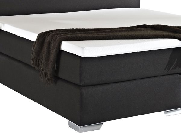 Beliani Επενδυμένο κρεβάτι ηπειρωτικό 180 x 200 cm μαύρο PRESIDENT 8406141 4260580935055