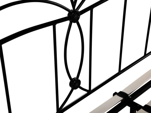 Beliani Μεταλλικό Κρεβάτι Antlia 140x200 εκ. Μαύρο