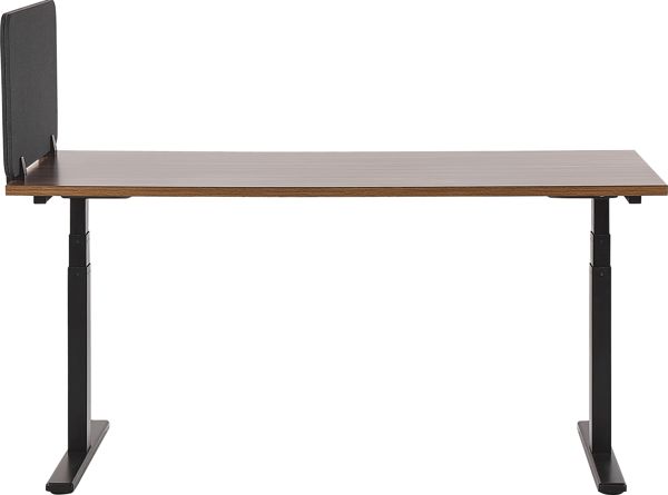 Διαχωριστικό Γραφείου Beliani WALLY 72 x 40 cm, Σκούρο Γκρι, Προστατευτικό Ιδιωτικότητας