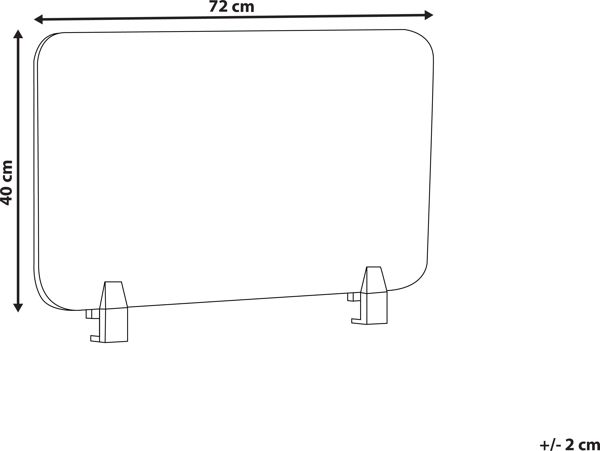 Διαχωριστικό Γραφείου Beliani WALLY 72 x 40 cm, Σκούρο Γκρι, Προστατευτικό Ιδιωτικότητας