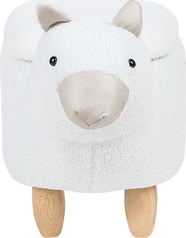 Πουφ Ζώο Beliani με αποθήκευση, λευκό ALPACA 8033402 4251682220026
