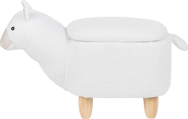 Πουφ Ζώο Beliani με αποθήκευση, λευκό ALPACA 8033402 4251682220026