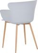 Beliani Σετ 2 Καρέκλες Τραπεζαρίας SUMKLEY Γκρι, Εργονομικές με Μεταλλικά Πόδια