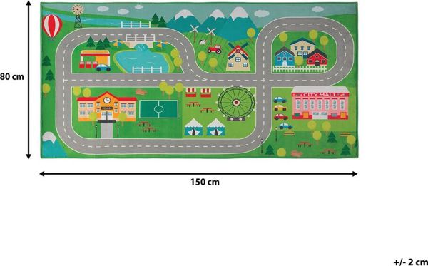 Beliani Παιδικό χαλί με στάμπα πόλης 80 x 150 cm SEBEN 7962254 4251682221221