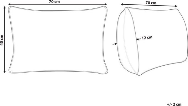 Beliani Καρό διακοσμητικό μαξιλάρι με κρόσσια 40 x 70 cm πορτοκαλί BARJA Lumarko! 13563071 4255664859785