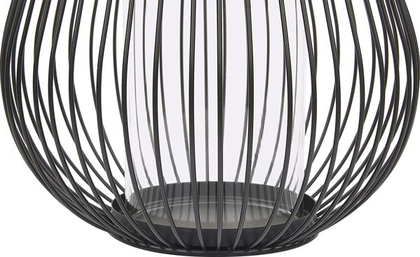 Beliani Μαύρο μεταλλικό φανάρι THURSTON 8233385 4251682242714