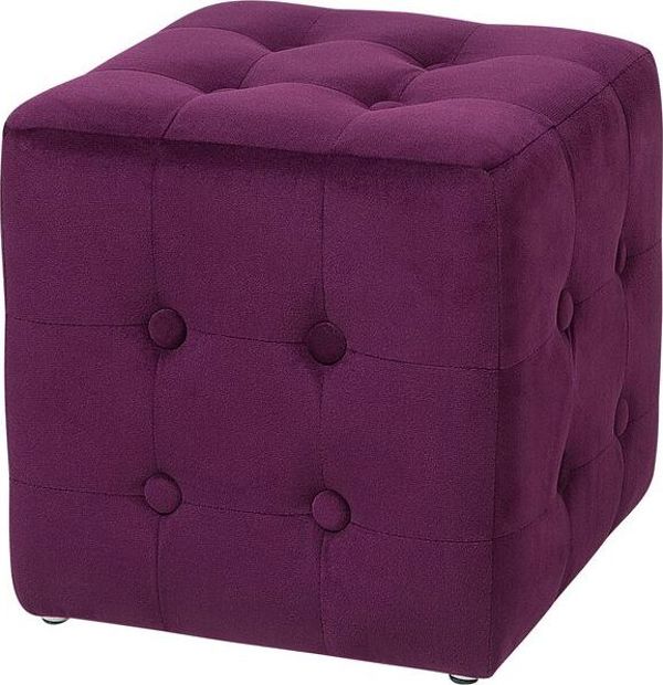 Πουφ Beliani Velor 30 x 30 x 32 cm μωβ WISCONSIN 8083427 4260586354119