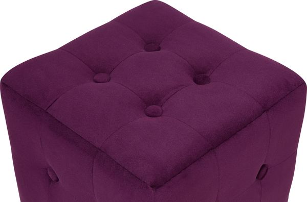 Πουφ Beliani Velor 30 x 30 x 32 cm μωβ WISCONSIN 8083427 4260586354119