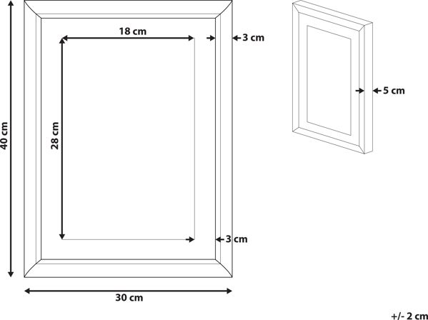 Beliani Εικόνα KAYES σε Κορνίζα 30x40 cm Μπλε με Μοτίβο Ελαφιού 3D Εφέ