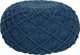 Πουφ Μακραμέ Beliani Lumarko ⌀ 50 cm Navy Blue Berkane! 12291484 4251682287463
