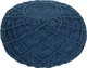 Πουφ Μακραμέ Beliani Lumarko ⌀ 50 cm Navy Blue Berkane! 12291484 4251682287463