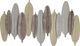 Beliani Διακοσμητικό Τοίχου ANTIMONY, Μεταλλικό, Ασημένιο & Χρυσό, 8033393
