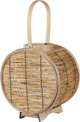 Beliani Φανάρι BISTAL Διακοσμητικό από Rattan, Boho Στυλ, Φυσικό Χρώμα, 30 cm