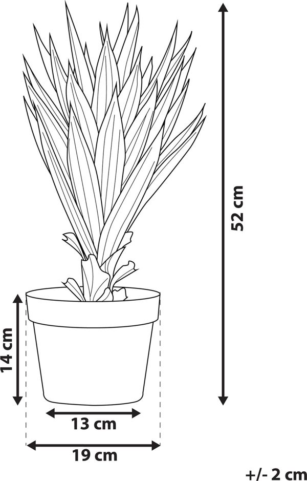 Beliani Τεχνητό φυτό σε γλάστρα 52 cm ALOE VERA 8171222 4251682243650