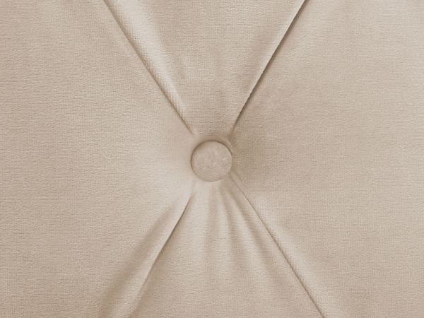 Beliani Κρεβάτι LUBBON Βελούδινο Μπεζ 160x200 cm