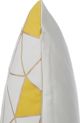 Beliani CLARKIA Σετ 2 Διακοσμητικά Μαξιλάρια 45x45 cm, Βαμβακερά, Κίτρινο/Λευκό με Γεωμετρικό Σχέδιο