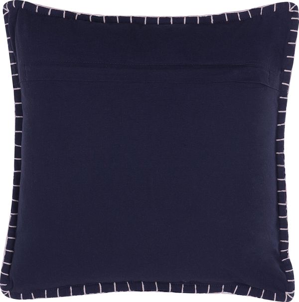 Beliani Διακοσμητικό μαξιλάρι με στολίδια 45 x 45 cm μπλε MELUR 7984380 4251682227797