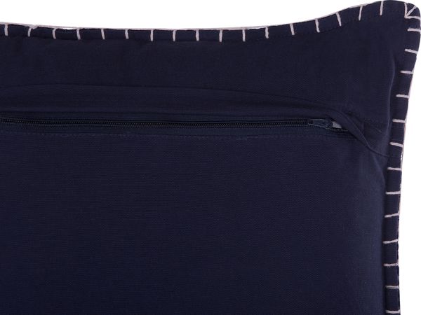 Beliani Διακοσμητικό μαξιλάρι με στολίδια 45 x 45 cm μπλε MELUR 7984380 4251682227797