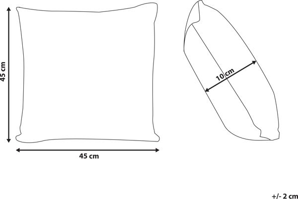 Beliani Διακοσμητικό μαξιλάρι με στολίδια 45 x 45 cm μπλε MELUR 7984380 4251682227797