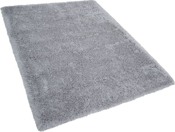 Beliani Χαλί Shaggy CIDE Γκρι 160x230cm Ορθογώνιο από Βαμβάκι