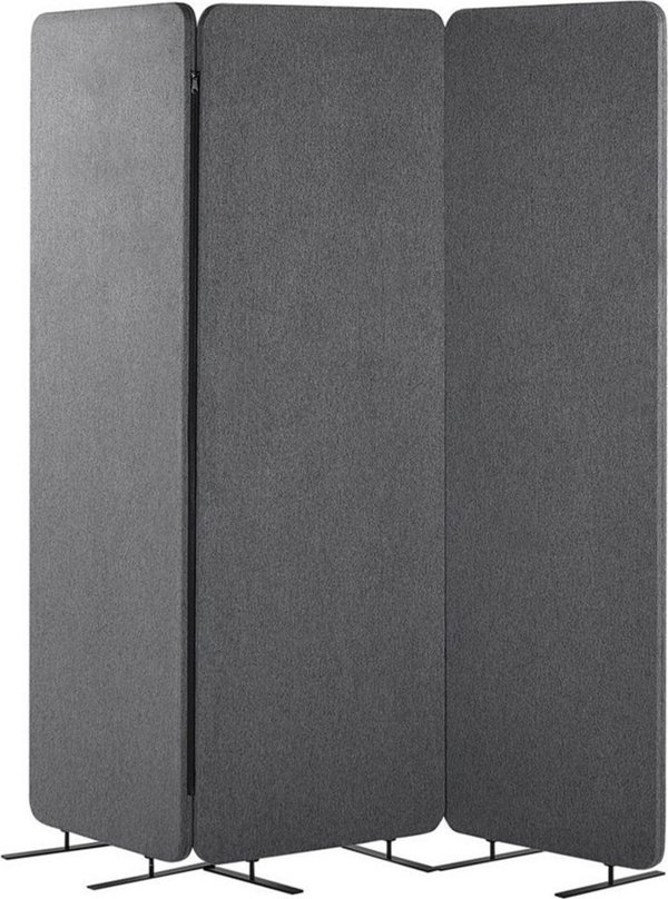 Beliani Lumarko Ακουστικό διαχωριστικό 3 πάνελ 184 x 184 cm γκρι STANDI! 11756648 4251682272421