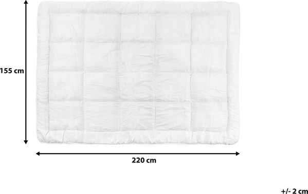 Beliani Rimo Βαμβακερό Πάπλωμα 155x200cm - Λευκό