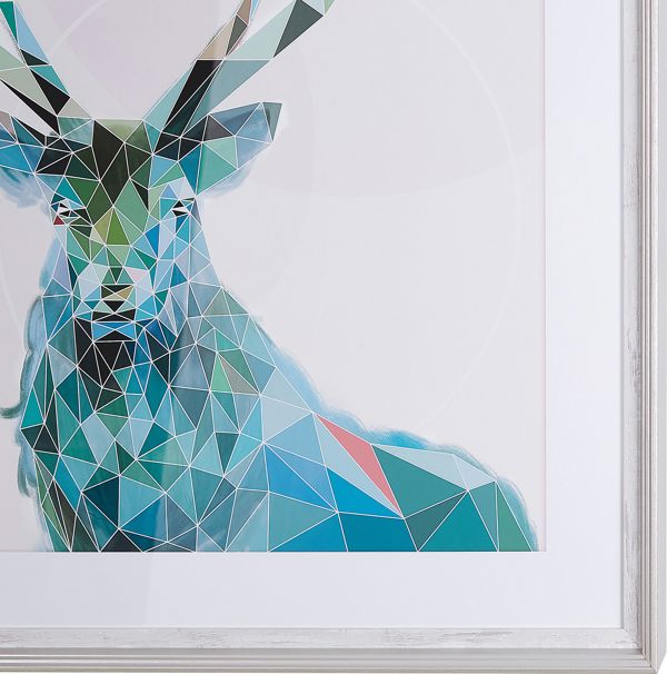 Beliani Εικόνα σε κορνίζα 60 x 80 cm μπλε KAYES 8034597 4251682251440