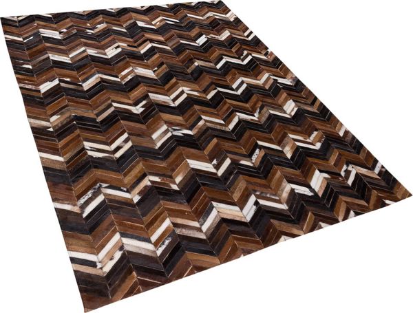 Χαλί Δερμάτινο Beliani 160 x 230 cm καφέ BALAT