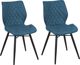 Beliani Σετ 2 καρέκλες τραπεζαρίας μπλε LISLE 8083481 4251682205146