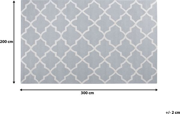 Βαμβακερό χαλί Beliani 200 x 300 cm γκρι SILVAN 8497445 4251682205825
