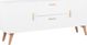 Beliani MEET II Συρταριέρα, Μοντέρνα Λευκή Πολυχρηστική Συρταριέρα με 2 Συρτάρια και Ντουλάπια